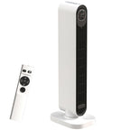 2000W ABS Fan Heater with Remote Control, Oscillation and Timer, 30x22x82.5 cm, White