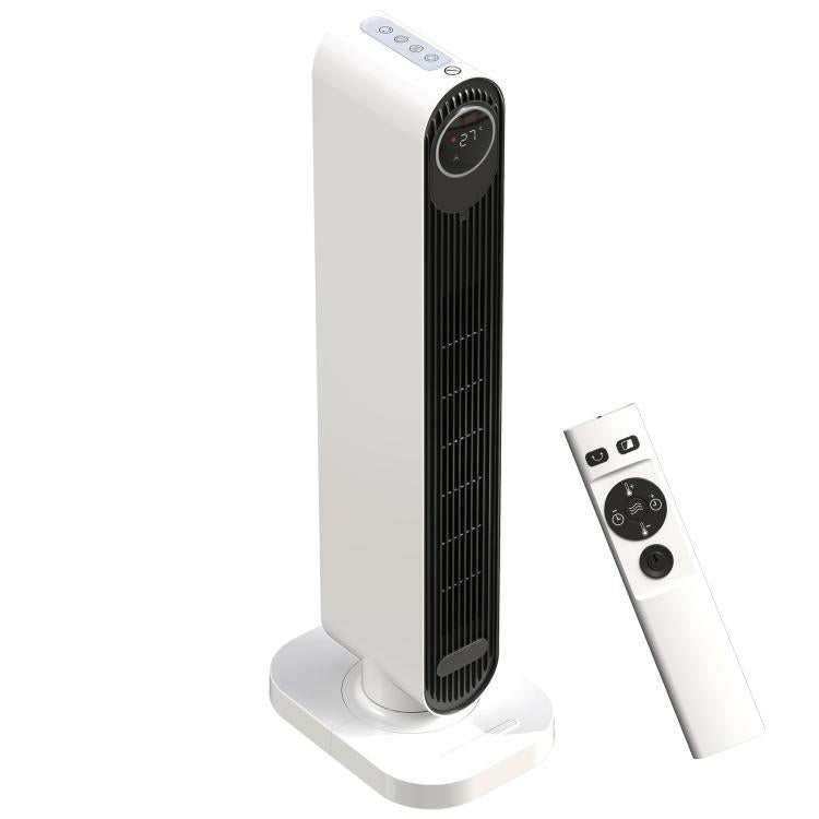 2000W ABS Fan Heater with Remote Control, Oscillation and Timer, 30x22x82.5 cm, White — view 2