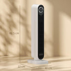 2000W ABS Fan Heater with Remote Control, Oscillation and Timer, 30x22x82.5 cm, White — view 5