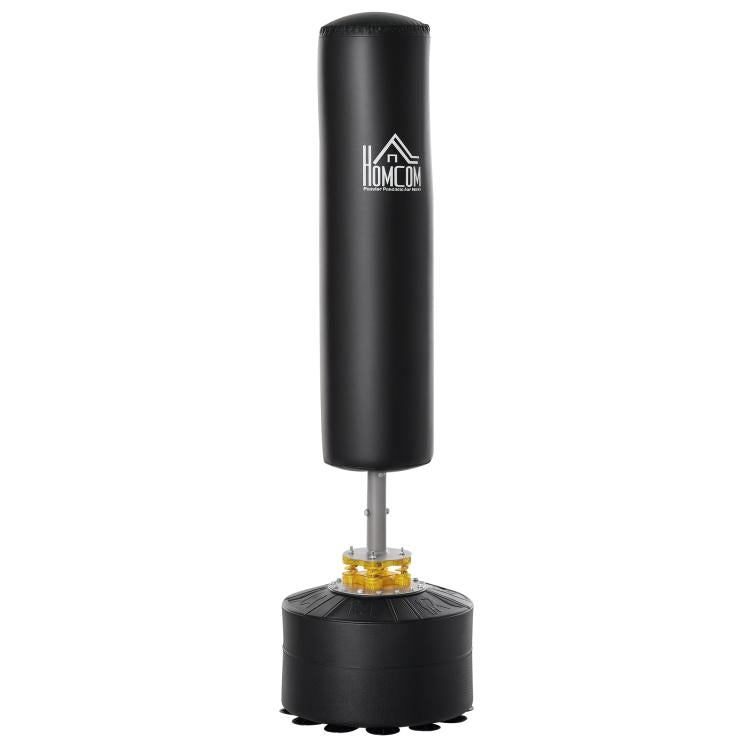 Freestanding Punching Bag, Boxing Bag with Water- and Sand-Fillable Base, Black