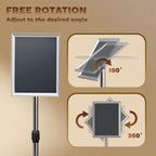 A3 Poster Display Stand, Adjustable Height and Angle, 360 Degree Rotating Frame, Aluminum and Stainless Steel (Silver) — view 7