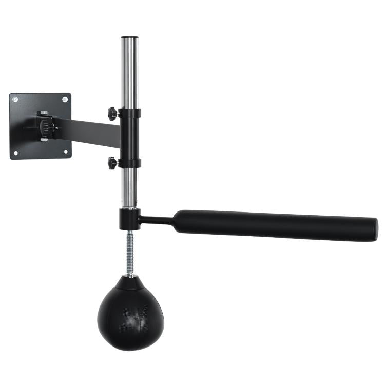 Wall-Mounted Height-Adjustable Speed ??Bag for Boxing and MMA with Steel and PU Arm, 79x72x20 cm, Black