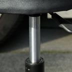 Workshop Stool with Wheels and Tool Tray, Height-Adjustable and Swivel, ?40x25-48cm, Black