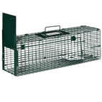 Rat, Mice, and Nutria Trap Cage with Single Door, 60x18x20cm, Green