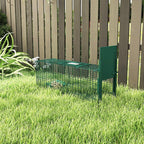Rat, Mice, and Nutria Trap Cage with Single Door, 60x18x20cm, Green — view 4