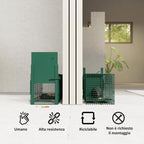 Rat, Mice, and Nutria Trap Cage with Single Door, 60x18x20cm, Green — view 6