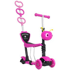 3-Wheel Scooter for Kids with Seat and Height-Adjustable Handlebar