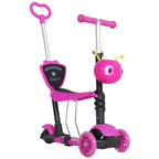 3-Wheel Scooter for Kids with Seat and Height-Adjustable Handlebar