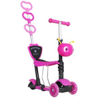 3-Wheel Scooter for Kids with Seat and Height-Adjustable Handlebar