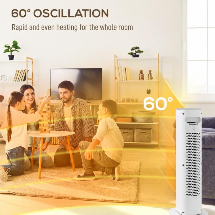 Low Consumption 2000W Electric Heater with 3 Modes, Adjustable Thermostat, Tip-Over and Overheating Protection — view 8