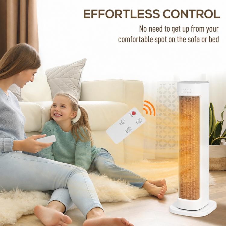 Low Consumption 2000W Electric Heater with 3 Modes, Adjustable Thermostat, Tip-Over and Overheating Protection — view 10
