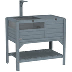 Raised wooden tortoise enclosure with storage shelf (fir wood) – dims. 103H x 84L x 51W cm — view 12