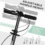 Folding Scooter with Adjustable Handlebars for Adults 14+, 20cm Large Wheels, Shock Absorber, Green