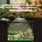Reptile box / reptile breeding box / terrarium habitat – sliding lid, wire mesh, thermometer — view 10
