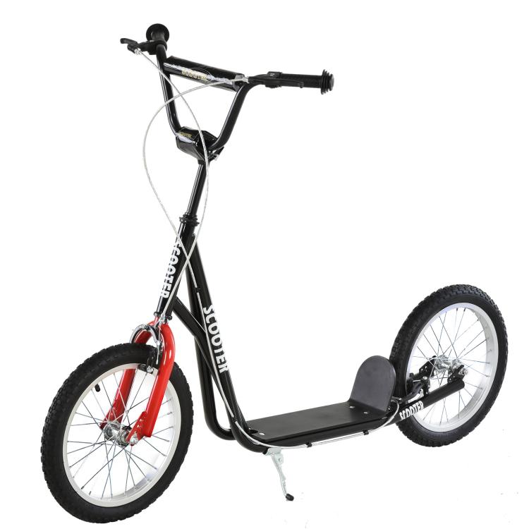 Lightweight height-adjustable kids scooter with brake – Black