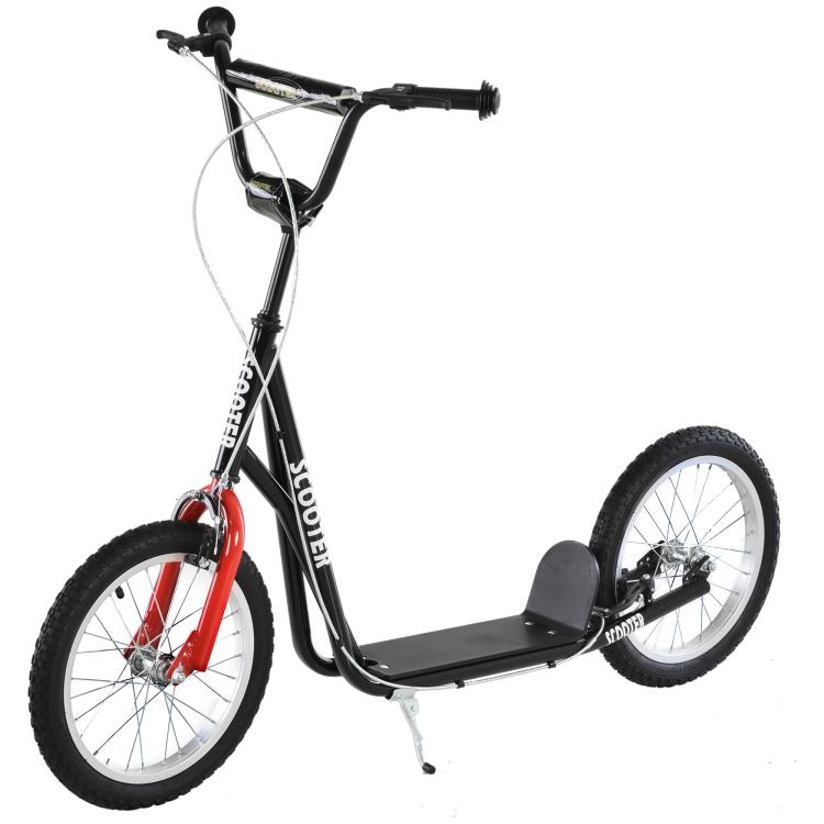 Lightweight height-adjustable kids scooter with brake – Black