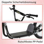 Lightweight height-adjustable kids scooter with brake – Black