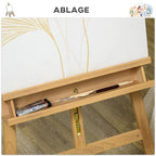 Wooden easel, height-adjustable, foldable, with pen tray, beechwood, 65 x 110 x 180-235 cm — view 8