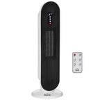 Fan Heater with 24-Hour Timer, 2000W, 2 Modes, Oscillation, Metal (White + Black)