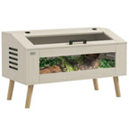 Reptile enclosure, lizard tank, 140 liters, compatible with heat mats, glass window