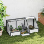 Turtle box, outdoor turtle enclosure, bottomless design, easy to open, turtle house, white — view 3
