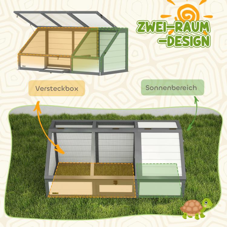 Turtle box, outdoor turtle enclosure, bottomless design, easy to open, turtle house, white — view 8