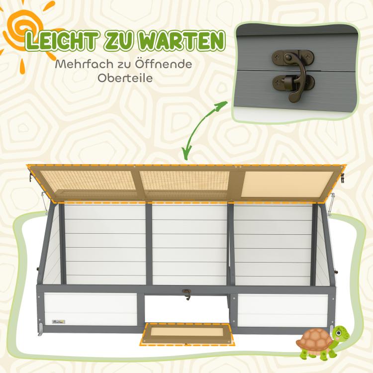 Turtle box, outdoor turtle enclosure, bottomless design, easy to open, turtle house, white — view 9