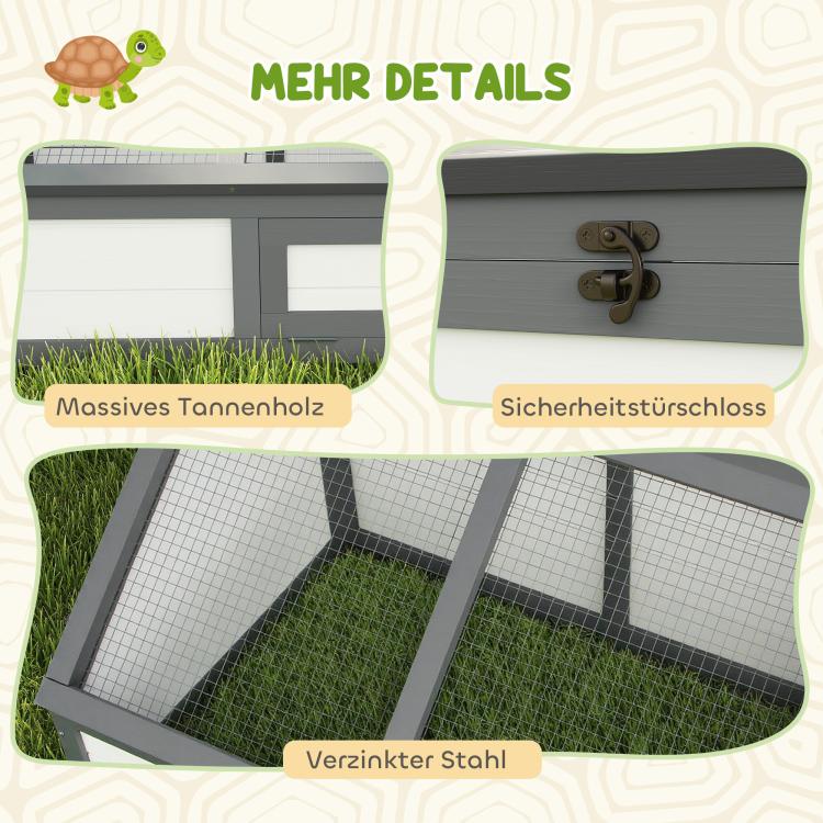 Turtle box, outdoor turtle enclosure, bottomless design, easy to open, turtle house, white — view 10