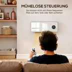 Wall-Mounted Fan Heater – 2000W Ceramic Wall Heater with Fan, Remote Control, 2 Heating Modes, LED Display — view 10