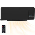 Wall-mounted PTC ceramic fan heater – 1000 W / 2000 W, oscillation, timer, with remote control – Black