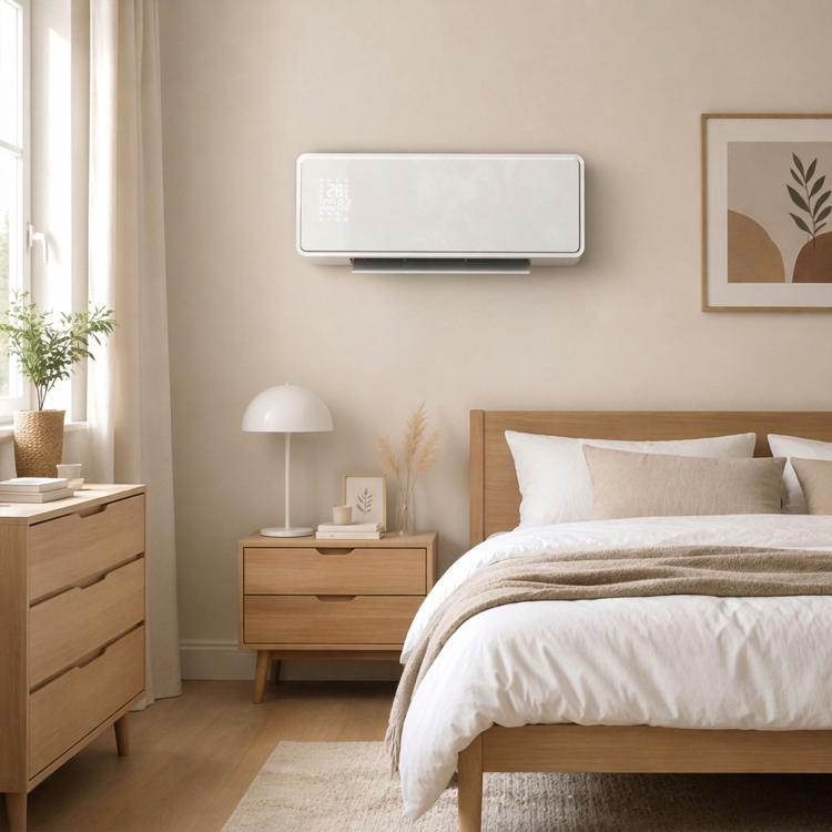 2000W Wall-Mounted Low-Energy Electric Heater with 3 Modes, LED Display, Thermostat, Timer, and Glass Panel — view 6