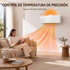 2000W Wall-Mounted Low-Energy Electric Heater with 3 Modes, LED Display, Thermostat, Timer, and Glass Panel — view 9