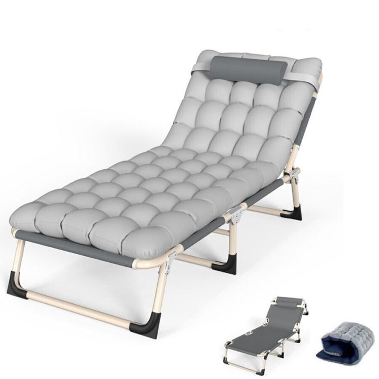 Folding bed for camping and travel, sturdy, foldable, lightweight, for adults, with mattress