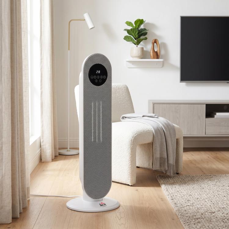PTC Ceramic Electric Heater 1300/2000W with Remote Control 15–40 °C 45° Oscillation 12H Timer White — view 11