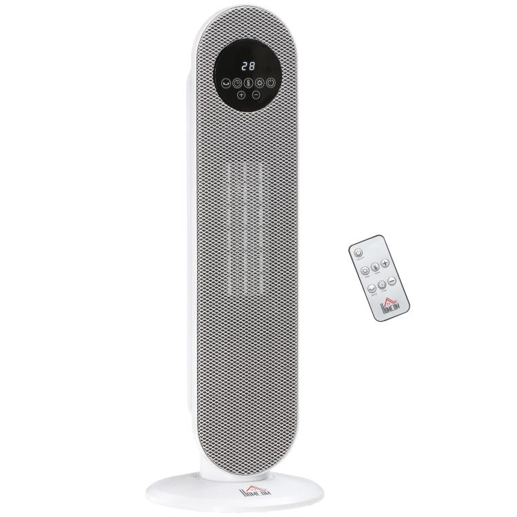 PTC Ceramic Electric Heater 1300/2000W with Remote Control 15–40 °C 45° Oscillation 12H Timer White — view 12