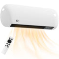 2000W Wall-Mounted Electric Heater with 3 Modes, LED Display, Thermostat, Timer, and Oscillation – White