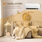 2000W Wall-Mounted Electric Heater with 3 Modes, LED Display, Thermostat, Timer, and Oscillation – White — view 8