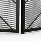 Fireplace spark guard, elegant spark catcher, foldable, coated, black, 135 x 85 cm — view 10