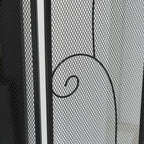 Hinged Folding Fireplace Screen 132.5 x 76.5 cm – Sturdy Steel Frame, Decorative Mesh, Black — view 11