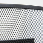 Hinged Folding Fireplace Screen 132.5 x 76.5 cm – Sturdy Steel Frame, Decorative Mesh, Black — view 10