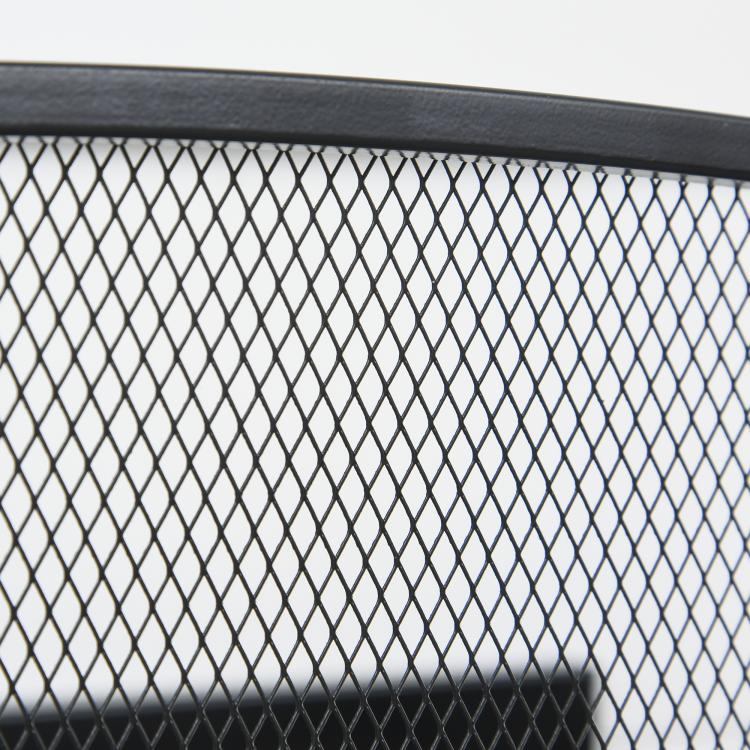 Hinged Folding Fireplace Screen 132.5 x 76.5 cm – Sturdy Steel Frame, Decorative Mesh, Black — view 10