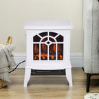 Decorative Fireplace 1000 W/2000 W with Adjustable Temperature and LED Flames for 15–20 m2 – 36.5 x 24 x 46 cm – White — view 3