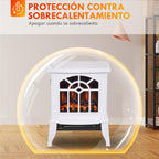 Decorative Fireplace 1000 W/2000 W with Adjustable Temperature and LED Flames for 15–20 m2 – 36.5 x 24 x 46 cm – White — view 8