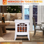 Decorative Fireplace 1000 W/2000 W with Adjustable Temperature and LED Flames for 15–20 m2 – 36.5 x 24 x 46 cm – White — view 10