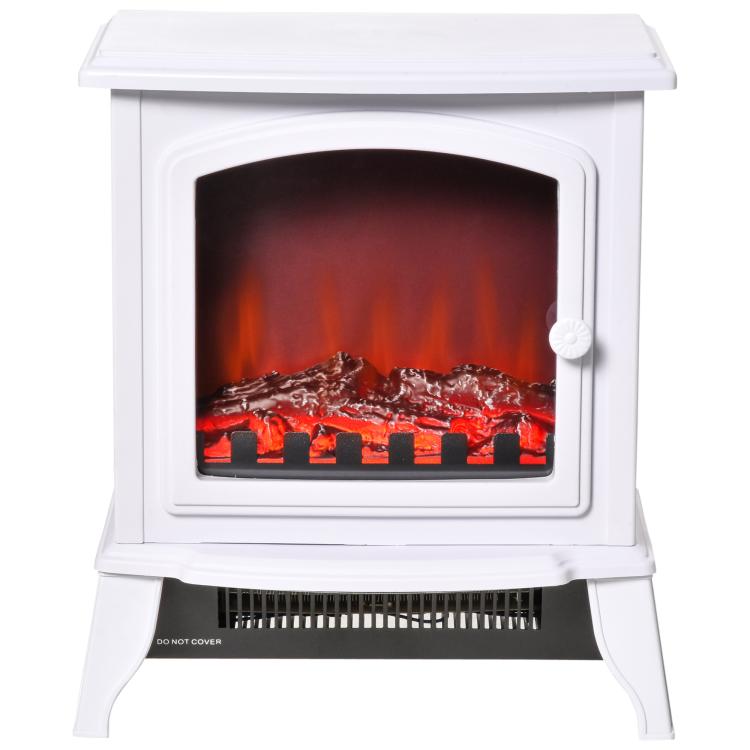 Decorative fireplace with adjustable thermostat and overheat protection for 20–25 m2 rooms, 36.5 x 24 x 45.5 cm, white. — view 2
