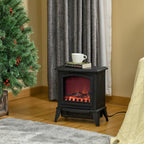 Decorative fireplace with adjustable thermostat and overheat protection for 20–25 m2 rooms, 36.5 x 24 x 45.5 cm, black. — view 4
