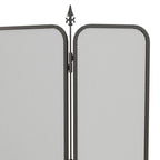 Folding metal fireplace spark guard, 96 x 1.3 x 56 cm, black — view 11
