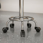 PU Leather Adjustable Stool, Rolling Saddle Stool with Wheels for Massage, Spa, Clinic, Beauty and Tattoo, White — view 11