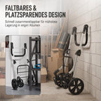 Foldable Shopping Trolley with Cooler Compartment, 6 Wheels, 46L, Dark Grey