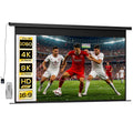 Electric Projector Screen 266 x 149 cm 16:9, Black Metal